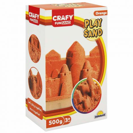 Nisip senzorial modelabil Fun Sand 500 gr culoare Orange CRAFY CFS00002239 - imagine 7
